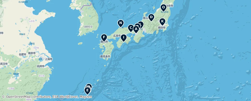 Map of Japão