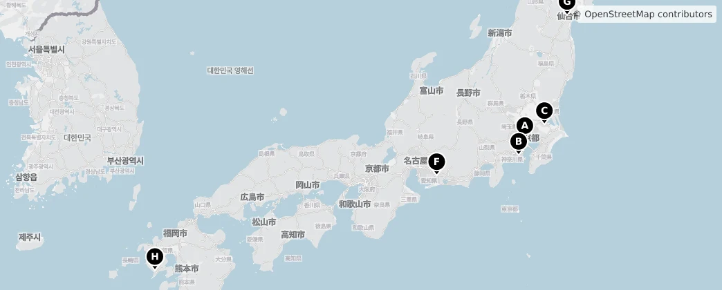 Map of Japão
