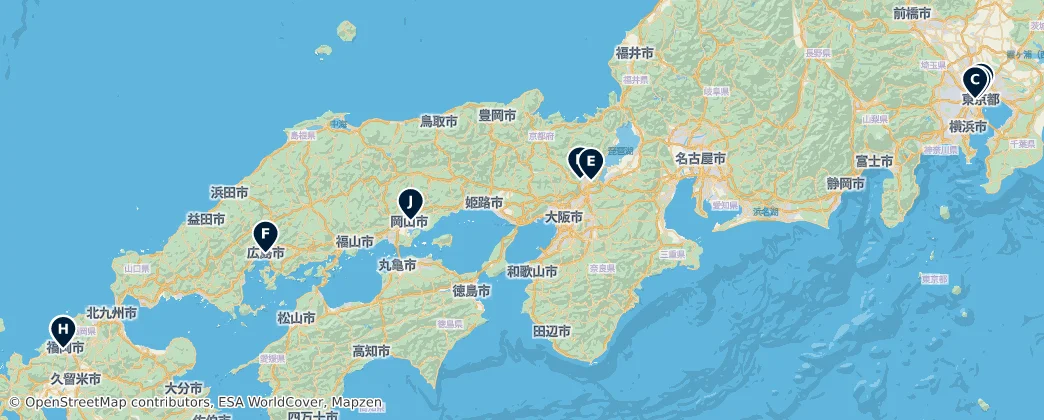 Map of Japão