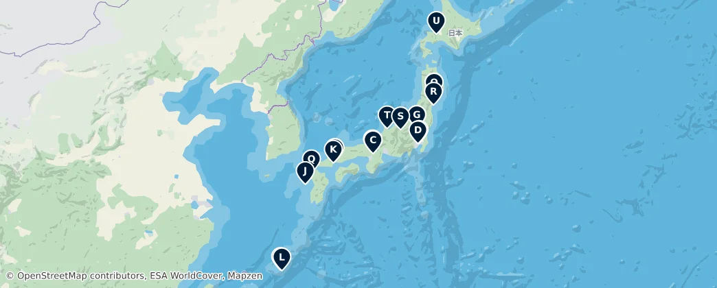 Map of Japão