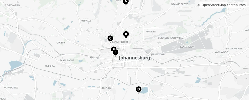 Map of Joanesburgo