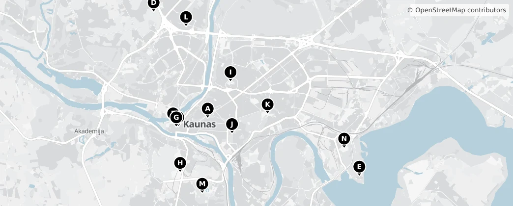 Map of Kauno miesto savivaldybė