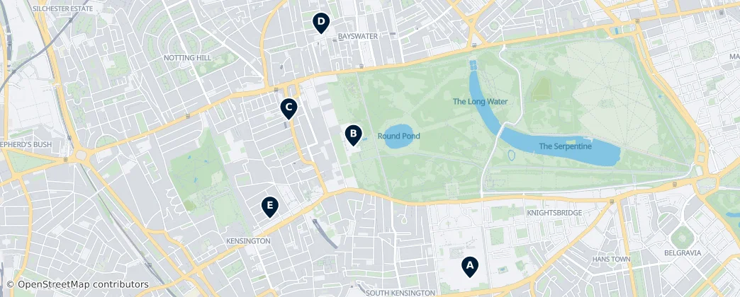Map of Kensington