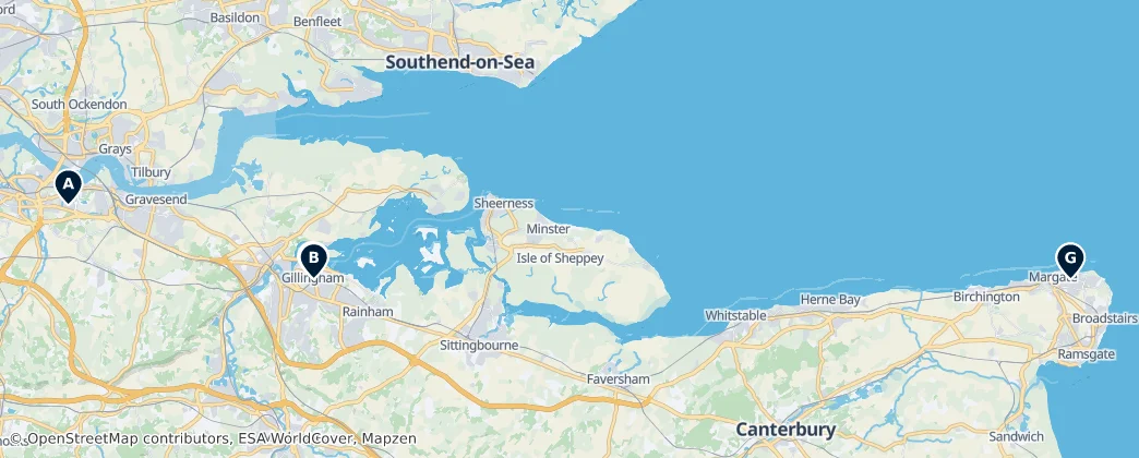Map of Kent