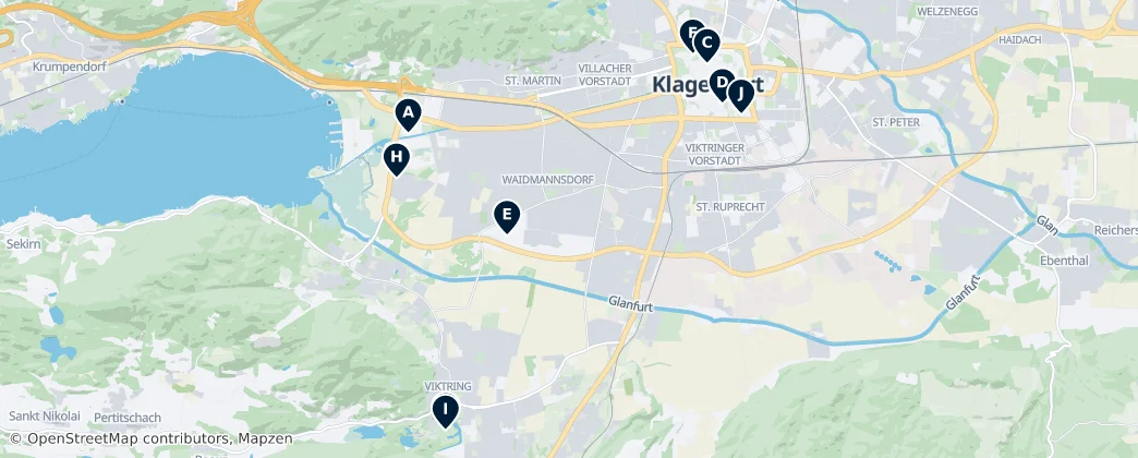 Map of Klagenfurt