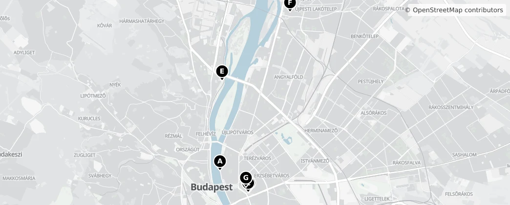 Map of Central Hungary