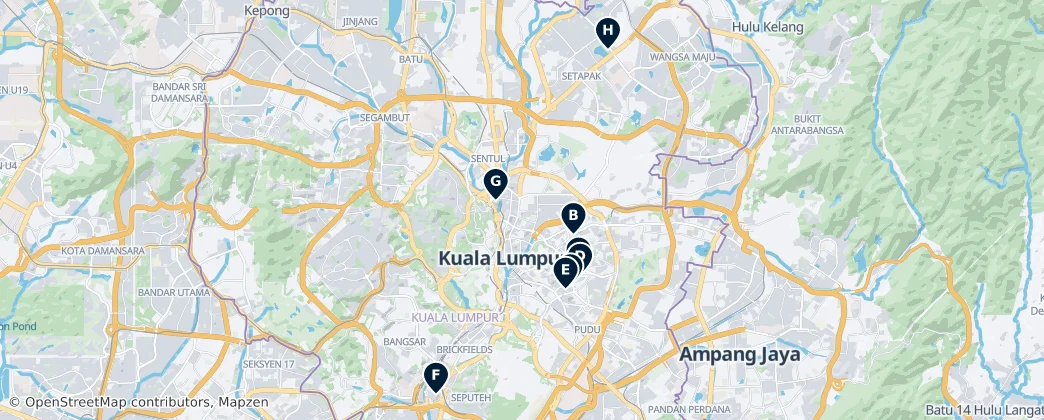 Map of Kuala Lumpur