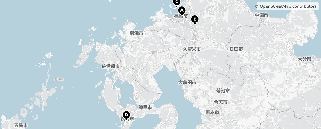 Map of Kyushu