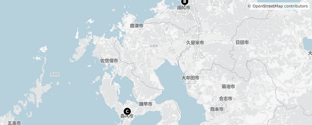 Map of Kyushu