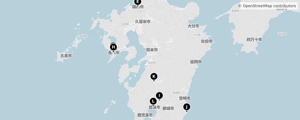 Map of Kyushu