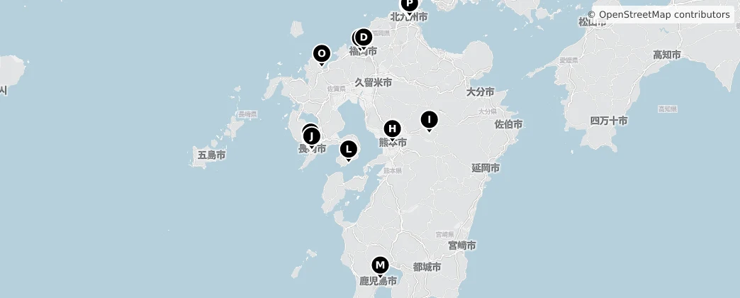 Map of Kyushu
