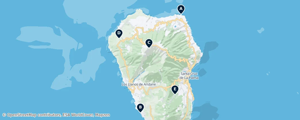 Map of La Palma