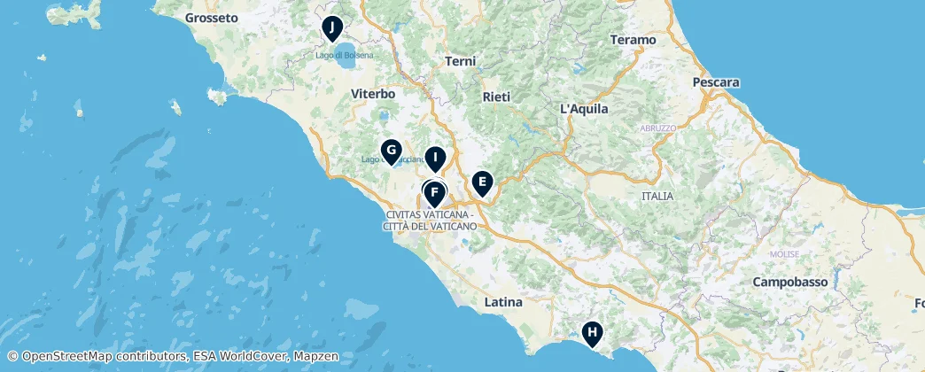 Map of Lácio