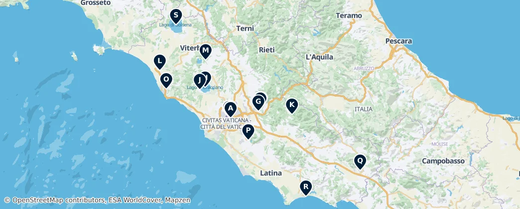 Map of Lácio
