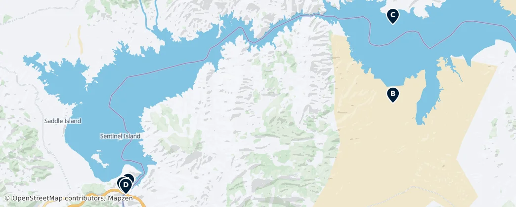 Map of Lake Mead National Recreation Area
