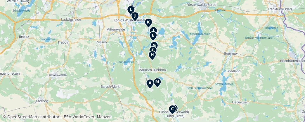 Map of Dahme-Floresta do Espreia