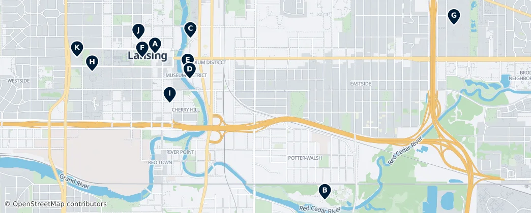 Map of Lansing