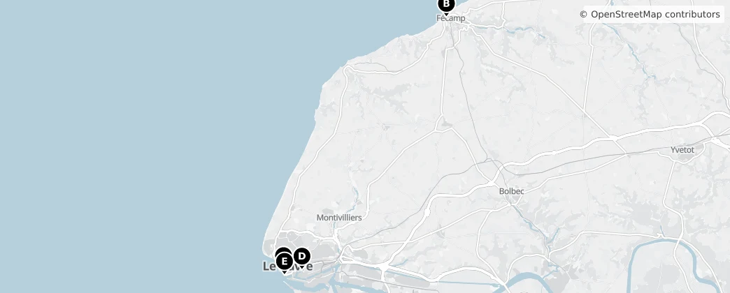 Map of Le Havre