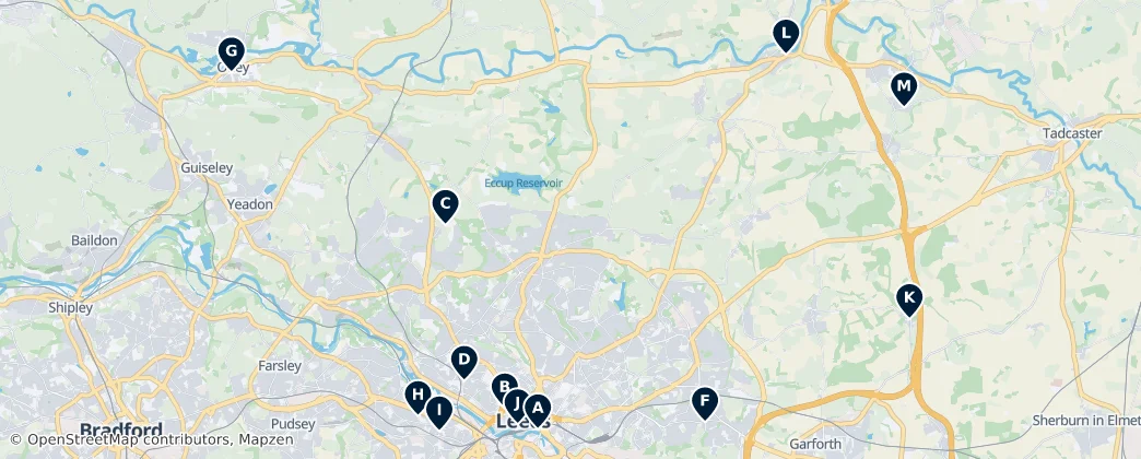 Map of Leeds