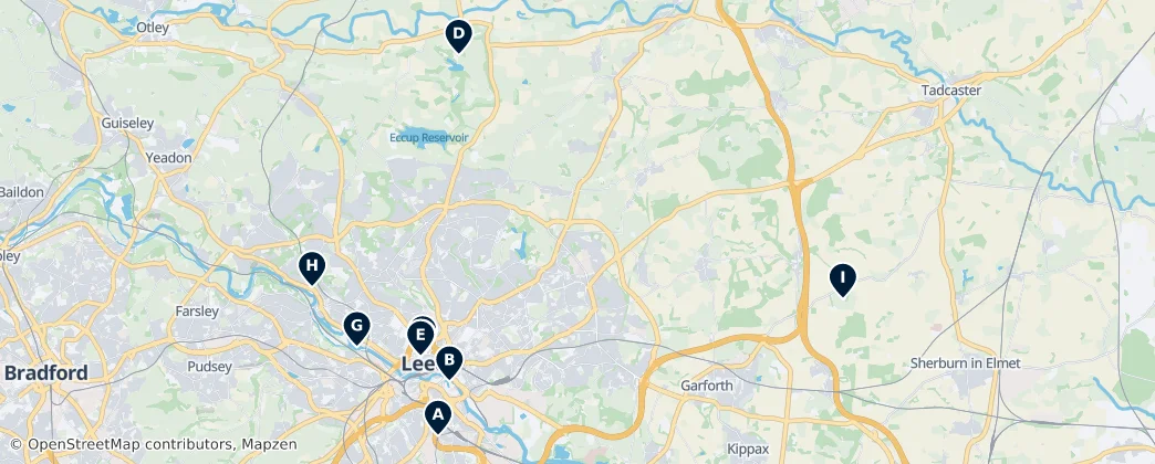 Map of Leeds