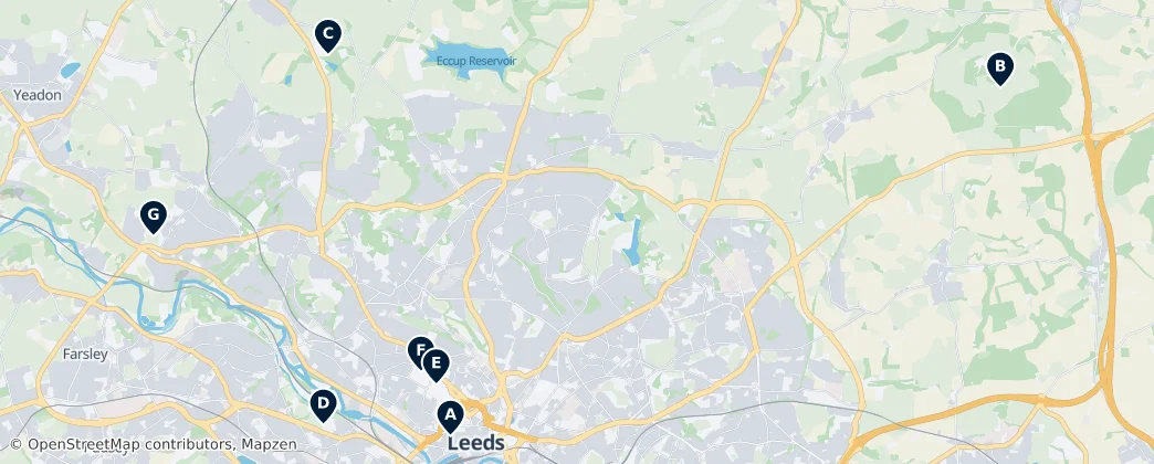 Map of Leeds