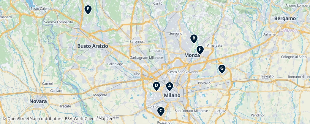 Map of Lombardia