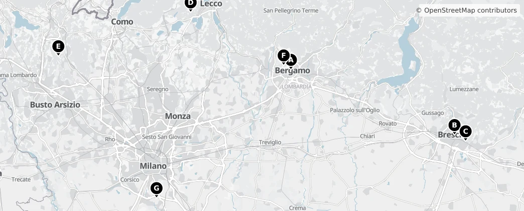 Map of Lombardia