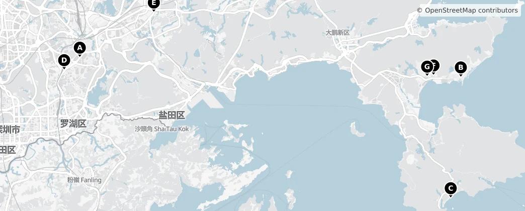 Map of Longgang District