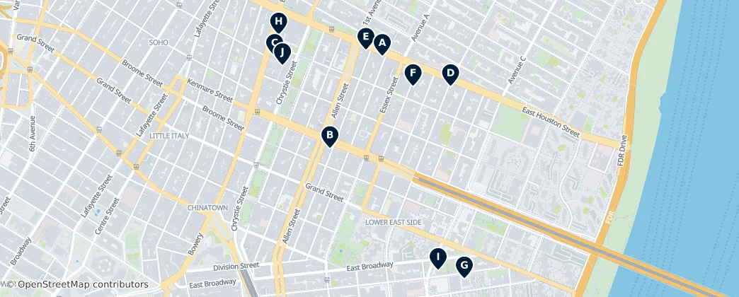 Map of Lower East Side