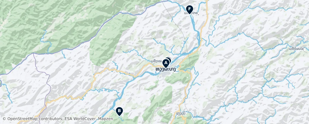 Map of Luang Prabang