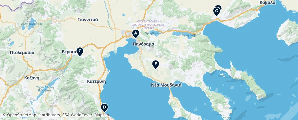 Map of Macedônia Central