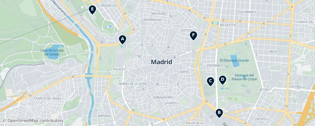 Map of Madrid