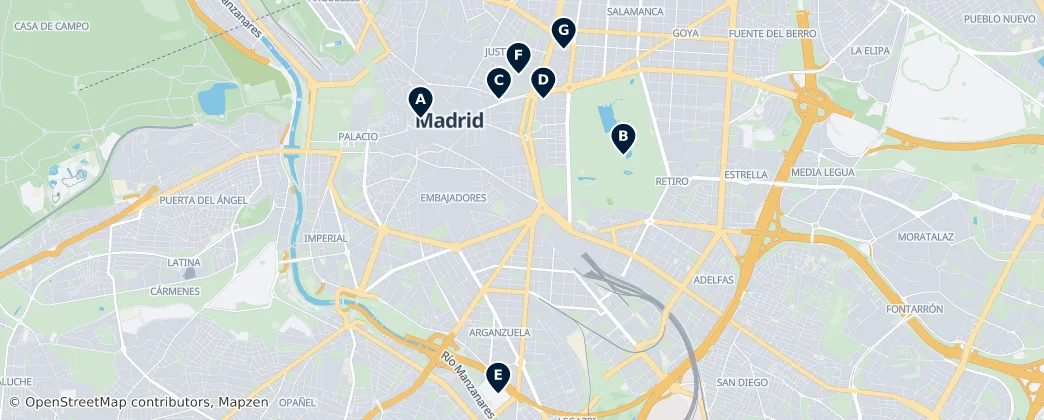 Map of Madrid