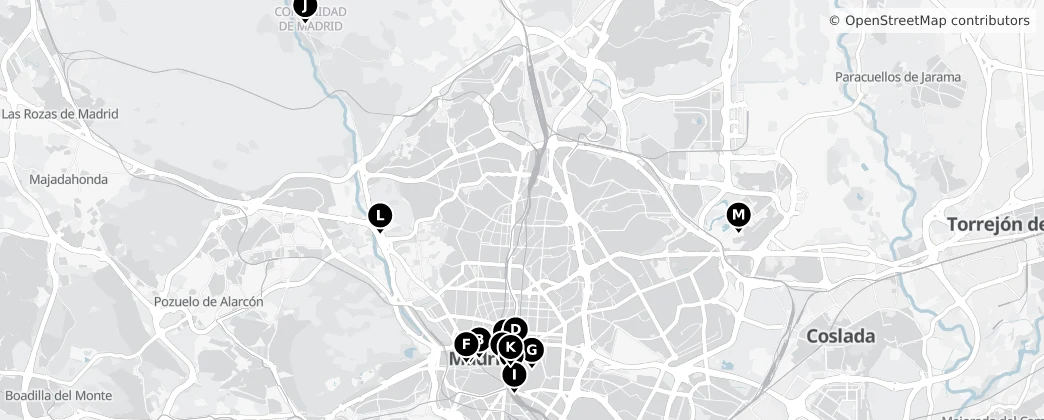 Map of Madrid