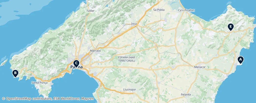 Map of Maiorca