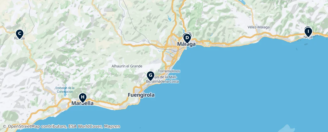 Map of Málaga