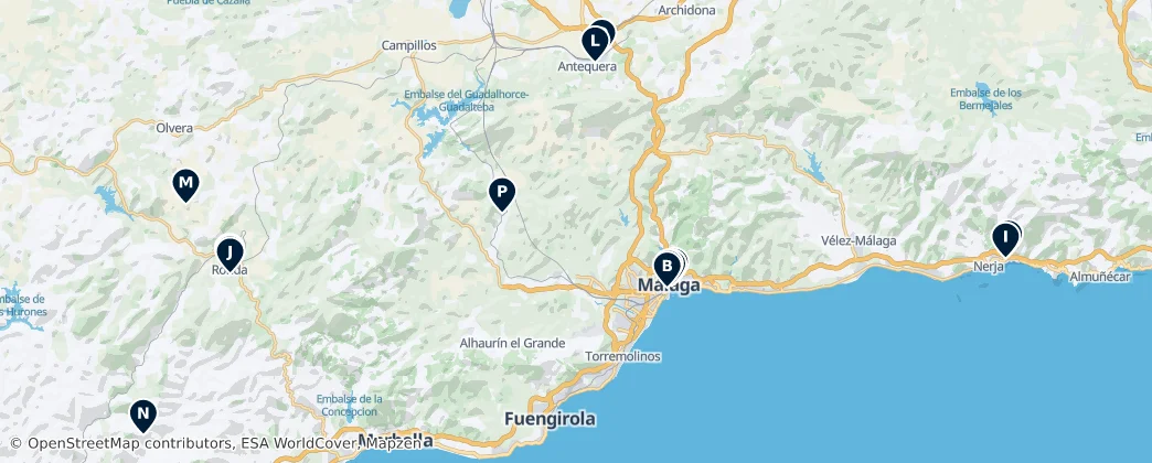 Map of Málaga