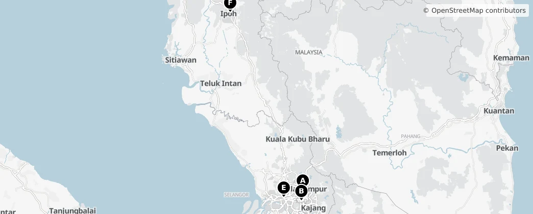 Map of Malásia