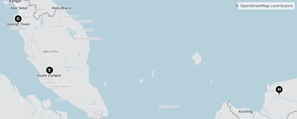 Map of Malásia