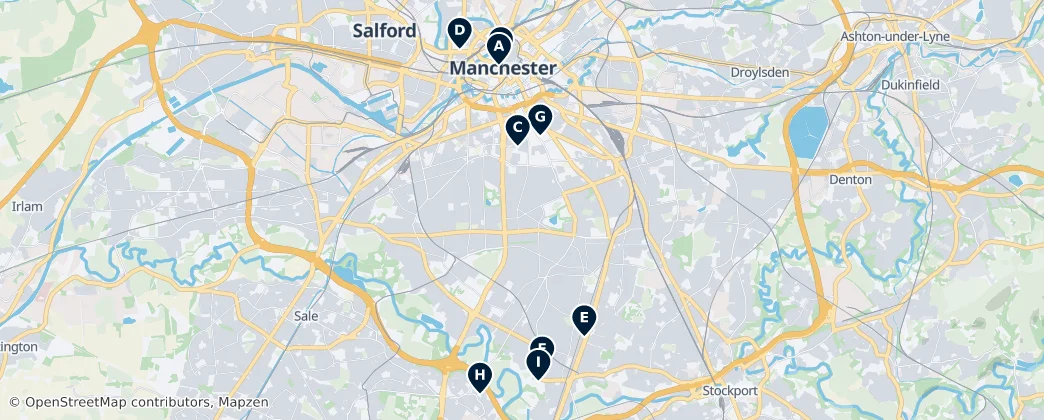 Map of Manchester