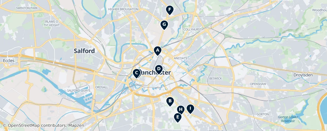 Map of Manchester