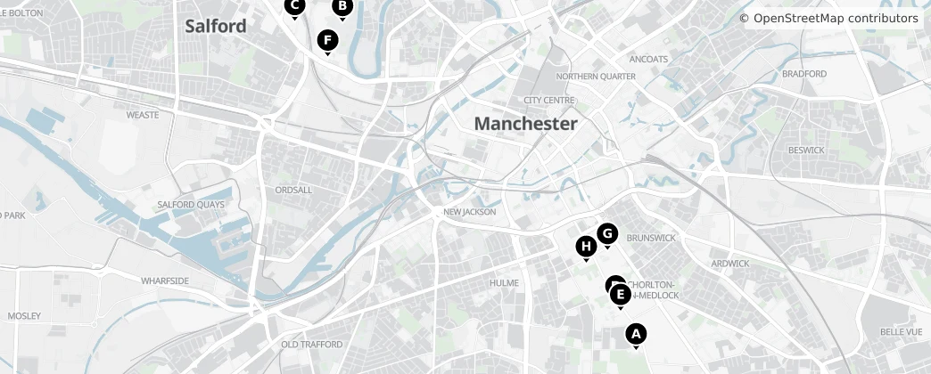 Map of Manchester