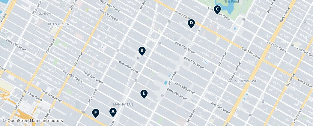 Map of Manhattan Community Board 5