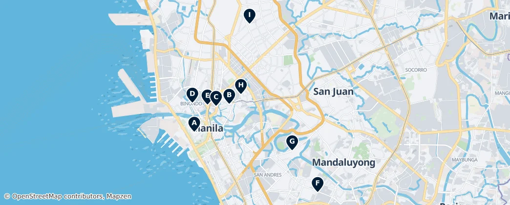 Map of Manila