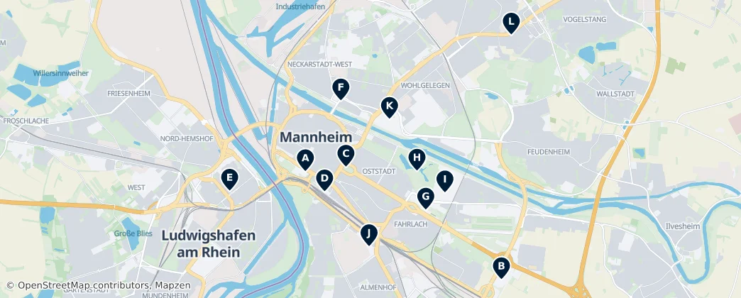 Map of Mannheim