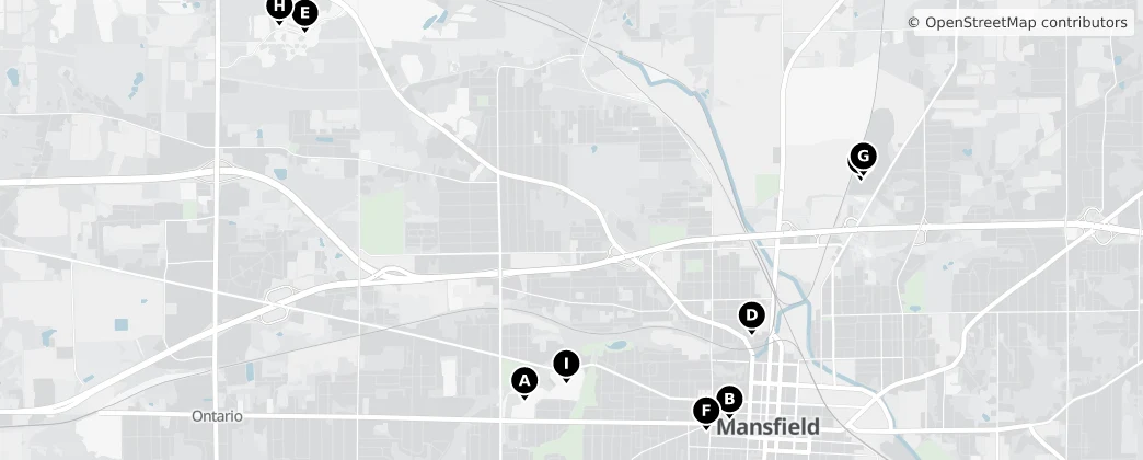 Map of Mansfield