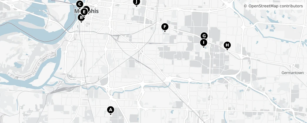 Map of Memphis