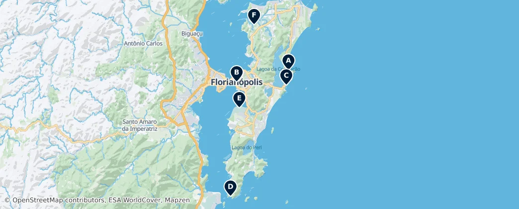 Map of Região Geográfica Intermediária de Florianópolis