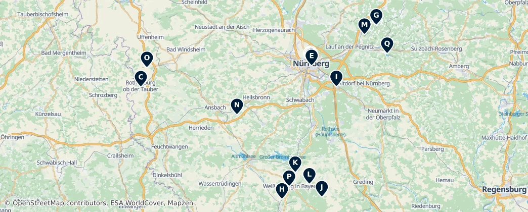 Map of Média Francónia
