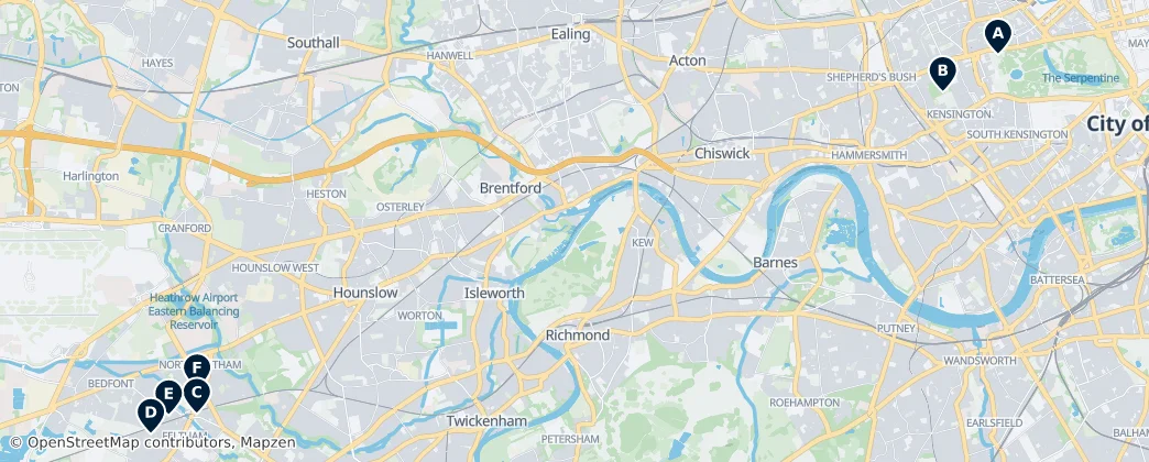 Map of Middlesex